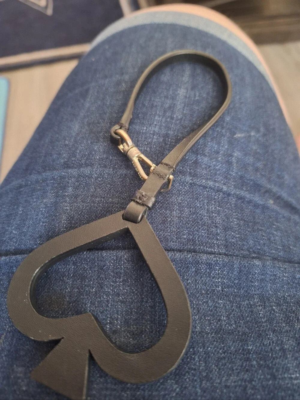 kate spade new york Black Spade Keychain Charm